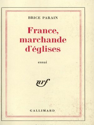 cover image of France, marchande d'églises